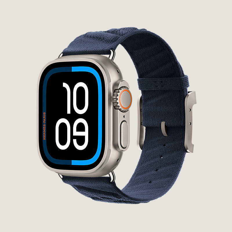 49mm Hermes Apple Watch Ultra 2 Kilim Orange Rubber